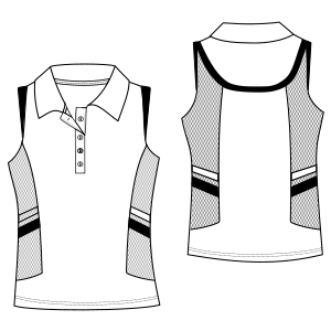 Patron ropa, Fashion sewing pattern, molde confeccion, patronesymoldes.com Chomba 6806 DAMA Remeras